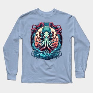 Release The Kraken  retro vintage design Long Sleeve T-Shirt